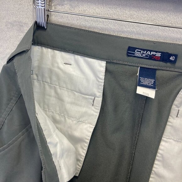 Chaps Ralph Lauren 78 Golf Cargo Shorts Mens Size 40 Gray Pockets Sport Flat - Picture 13 of 14